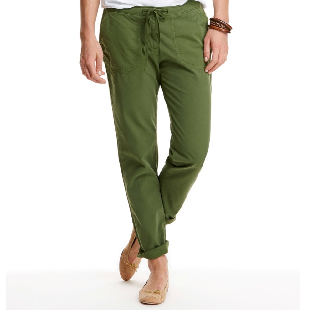 vineyard vines forest green cotton pants